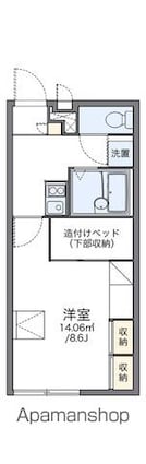 レオパレスフォーサイト　松山[1K/23.18m2]の間取図