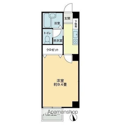 フォブールＨＩＮＡＴＡ[1K/27.53m2]の間取図