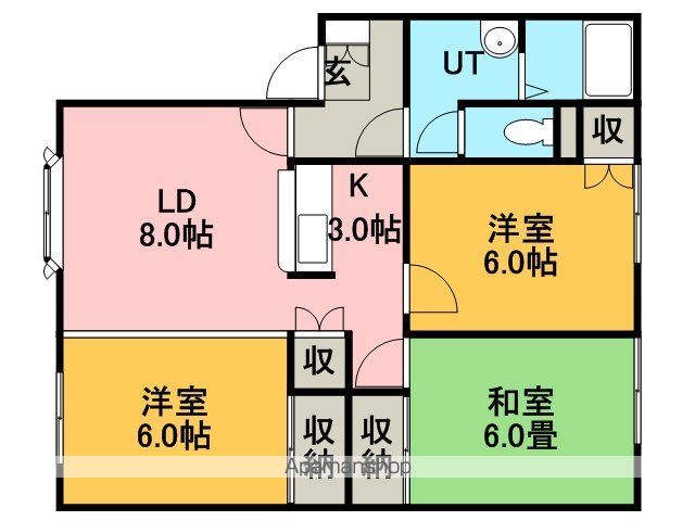 リラハイツC棟の間取り写真
