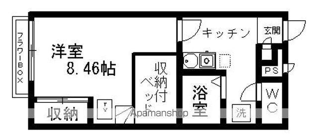 レオパレスフローラル合志館の間取り写真