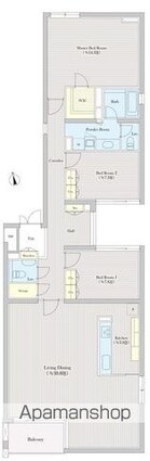 代沢レジデンス[3LDK/149.35m2]の間取図