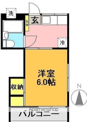 ファミールＫＡＺＵ[1K/20m2]の間取図