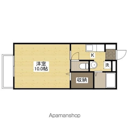 広島県広島市中区光南２丁目[1K/30.39m2]の間取図