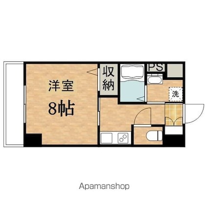 エリシア・イリス[1K/26.24m2]の間取図
