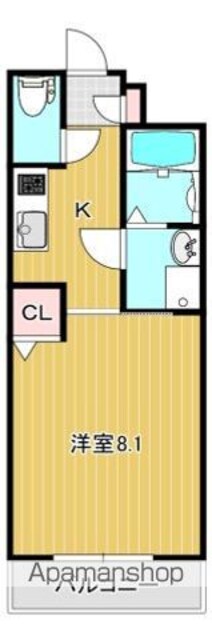 ＰＬＥＩＮ　ＳＯＬＥＩＬ　Ⅰ[1K/27.33m2]の間取図