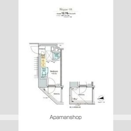 ＴＯＭＯＲＥ品川中延[1R/12.76m2]の間取図