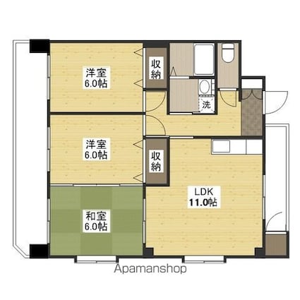 コスモピア[3LDK/66m2]の間取図