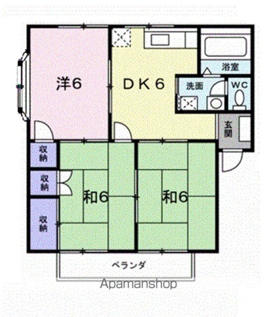 シティハイツ今村Ｃ[3DK/54.51m2]の間取図