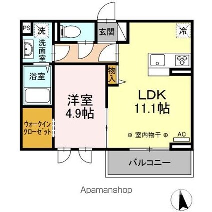 サンリット[1LDK/40.04m2]の間取図