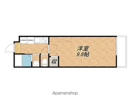 アークリード由美浜[1K/25.1m2]の間取図