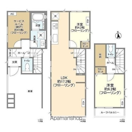 東京都杉並区上荻４丁目[2SLDK/78.7m2]の間取図