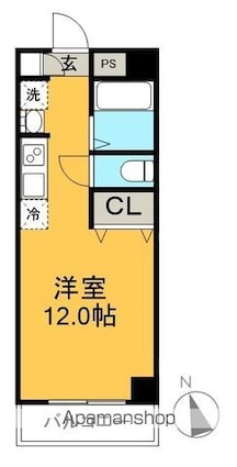 フィットハイム青柳[1R/24.2m2]の間取図