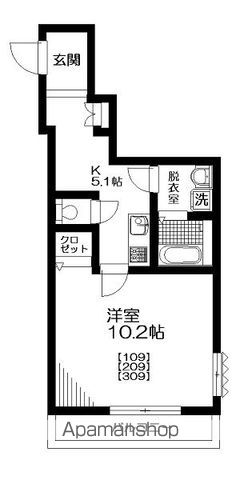 杉並区梅里のマンションの間取り