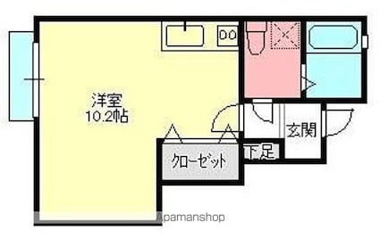 テアトルＣ棟[1R/26.42m2]の間取図
