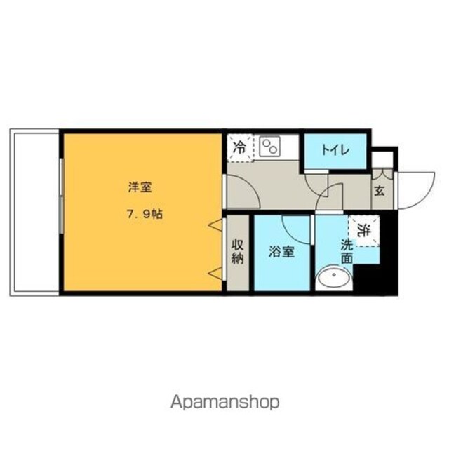 愛知県名古屋市千種区茶屋が坂１丁目[1K/27m2]の間取図