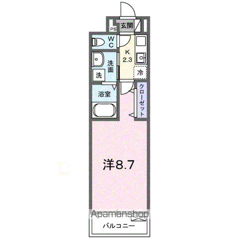 フィオーレ降松Ｙ 203 ｜ 山口県下松市瑞穂町４丁目12-21（賃貸アパート1K・2階・28.87㎡） その2