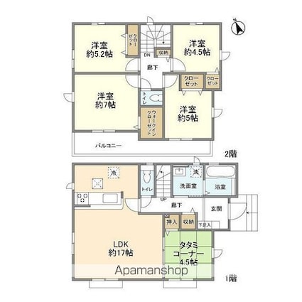 Ｋｏｌｅｔ八王子川口２２[5LDK/102.68m2]の間取図