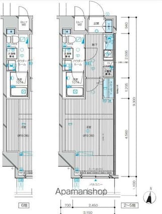 メインステージ千歳船橋[1K/28.8m2]の間取図