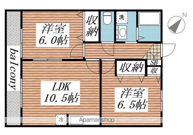 【サンライズ万葉Ｂ棟の間取り】