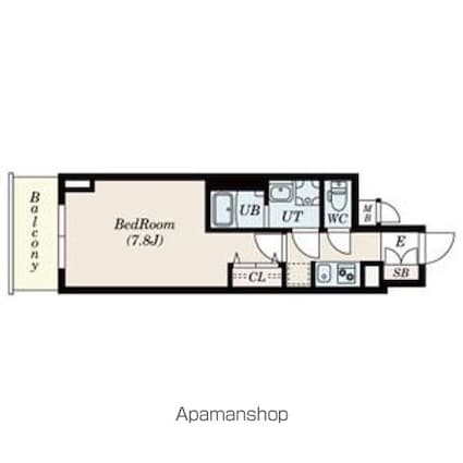 ＳーＲＥＳＩＤＥＮＣＥ東別院[1K/25.05m2]の間取図