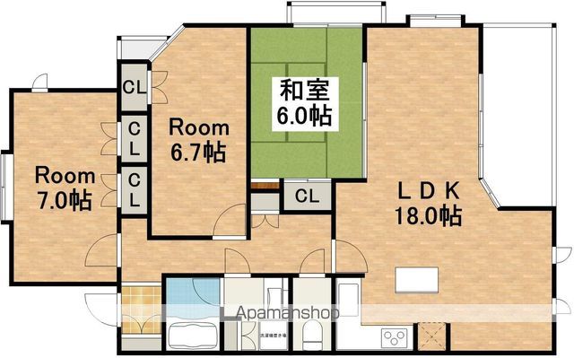 CITY SPIRE夕陽丘の間取り写真