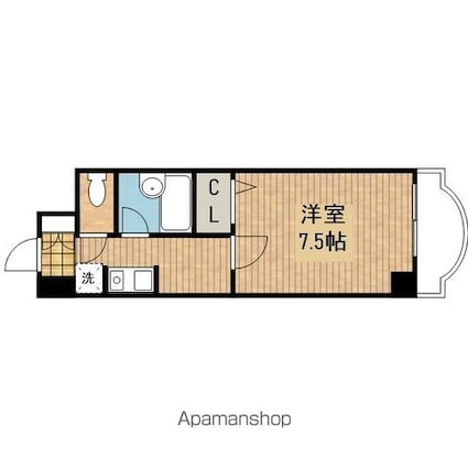 マンションＭＩＯ　Ｂ棟[1K/22.4m2]の間取図