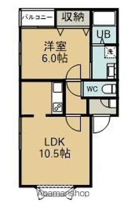 アイ・パーク[1LDK/38.6m2]の間取図