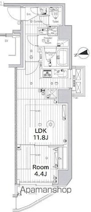 メイクス上野[1LDK/40.82m2]の間取図