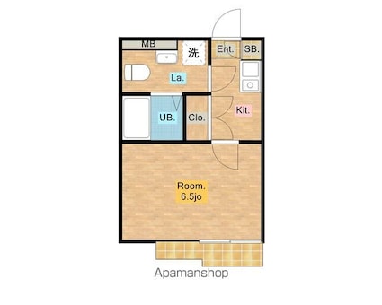 ヴェルデ鷺ノ宮[1K/20.41m2]の間取図