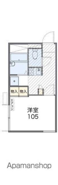 レオパレスけやきⅡ[1K/18.79m2]の間取図