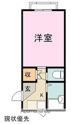 クリーンビュー松永[1K/20.16m2]の間取図