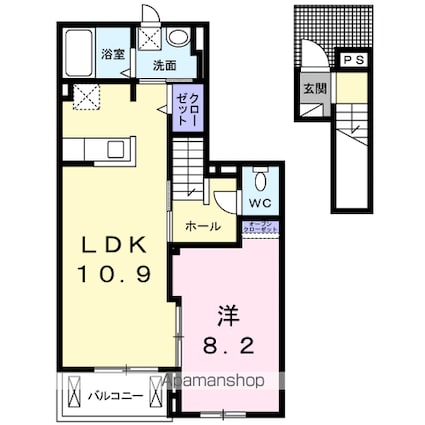 レジデンス青井[1LDK/50.37m2]の間取図