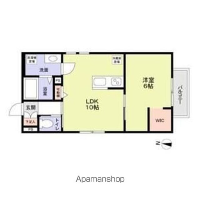 プレジオ明大前[1LDK/39.33m2]の間取図