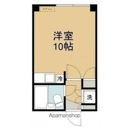 ベリーハウス元町[1R/23.13m2]の間取図