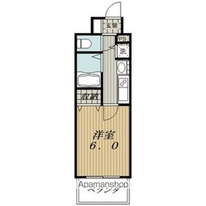 プレサンス泉シティアーク[1K/20.62m2]の間取図