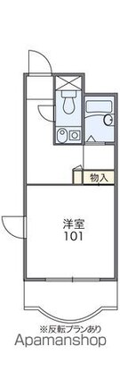 レオパレスパティオ[1K/20.28m2]の間取図