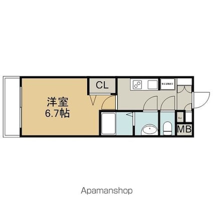 プレサンス大曽根駅前ファースト[1K/23.11m2]の間取図