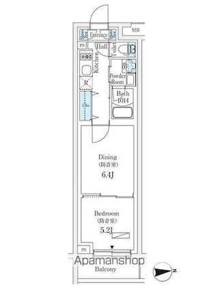 ＰＬＡＮＥ　ＳＯＣＩＥ　ＳＡＫＵＲＡＤＡＩ[1DK/31.71m2]の間取図