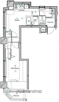 ＡＲＴＥＳＳＩＭＯ　ＬＩＮＫ　ＢＥ’ＲＩＳ[1K/32.75m2]の間取図