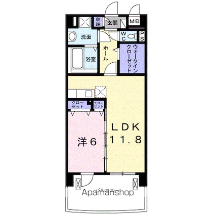 サウスグランパス[1LDK/49.14m2]の間取図