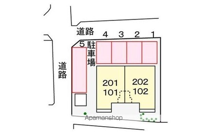 アンジュ・コリーヌ[2DK/42.98m2]の配置図