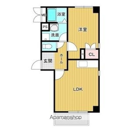 愛知県名古屋市西区香呑町５丁目[1LDK/40.68m2]の間取図