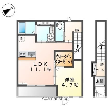 ラディア[1LDK/41.9m2]の間取図