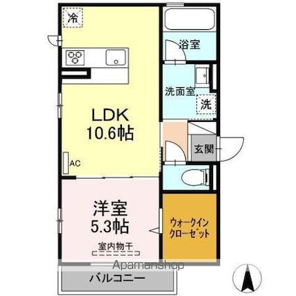 セントラル南江戸[1LDK/41.68m2]の間取図