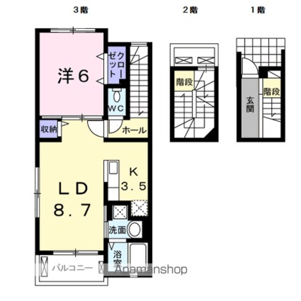 ジーク　オルト[1LDK/53.34m2]の間取図
