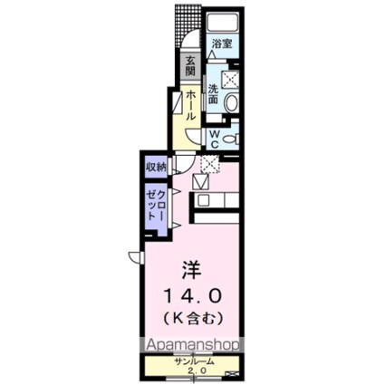 レスポアール　ドゥ　アルブル[1R/40.78m2]の間取図