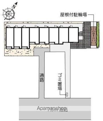 クレイノラルゴ[1K/20.99m2]の配置図