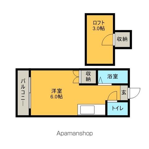 【福岡市東区松香台のアパートの間取り】