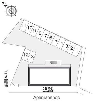 レオパレスさくら[1K/19.87m2]の配置図