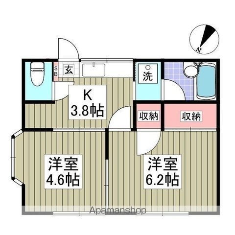 ハイツイレブンの間取り写真